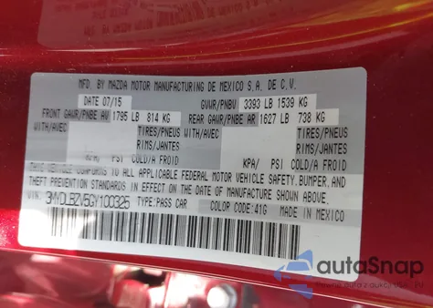 2016 Scion Ia z USA, uszkodzony, nr VIN 3MYDLBZV5GY100325